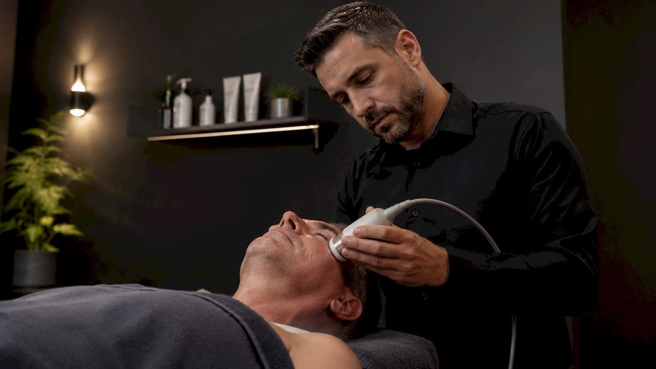 What is ultrasound skin therapy for men?