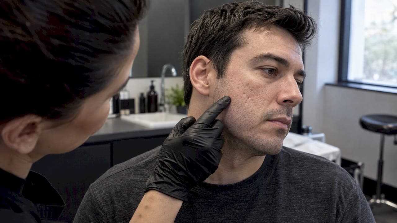 Acne Scars vs Pores in Men: Two Checks Before a Clinic Visit